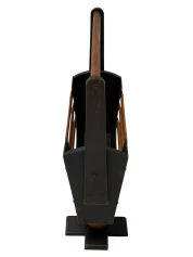 1930s Art Deco Magazine Rack, Black Lacquered Beech, Dutch Design